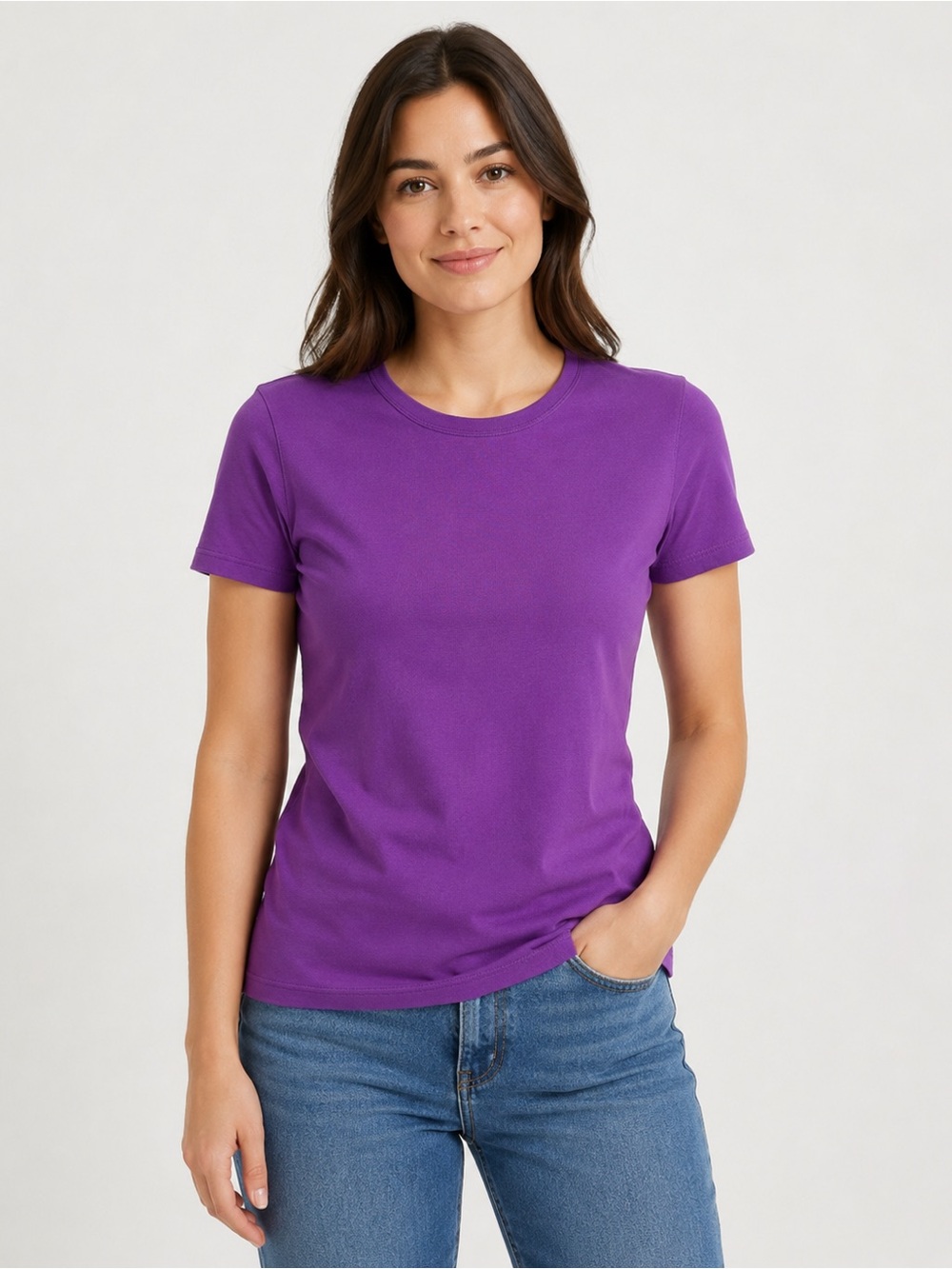 Sonoma Life + Style Women’s Purple Cotton Short Sleeve T-Shirt Small